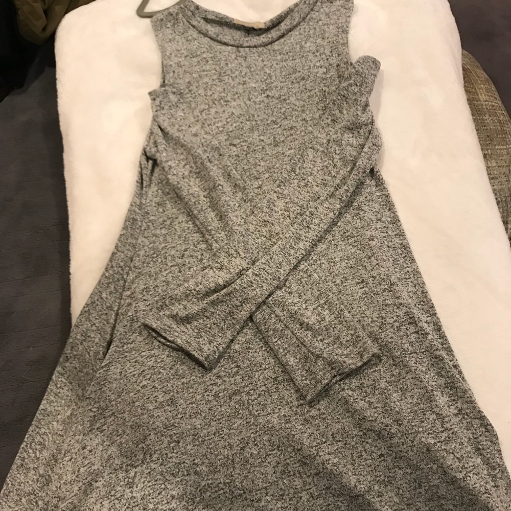 cold shoulder sweater dress